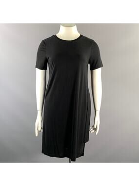 ACNE STUDIOS Size M Black Lyocell T Shirt Knee-Length Dress